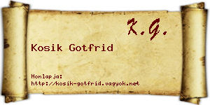 Kosik Gotfrid névjegykártya